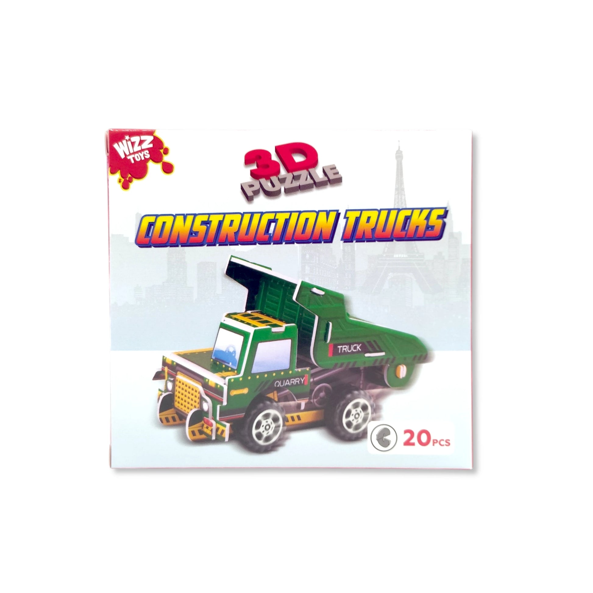 3D Puzzle Construction Trucks - 3 assorted designs - Anilas UK