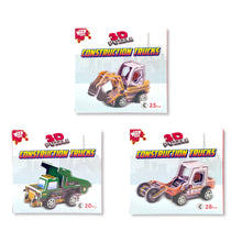 3D Puzzle Construction Trucks - 3 assorted designs - Anilas UK