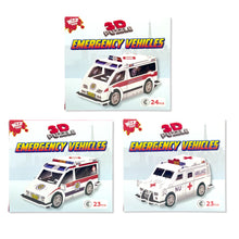 3D Puzzle Emergency Vehicles - 3 assorted designs - Anilas UK