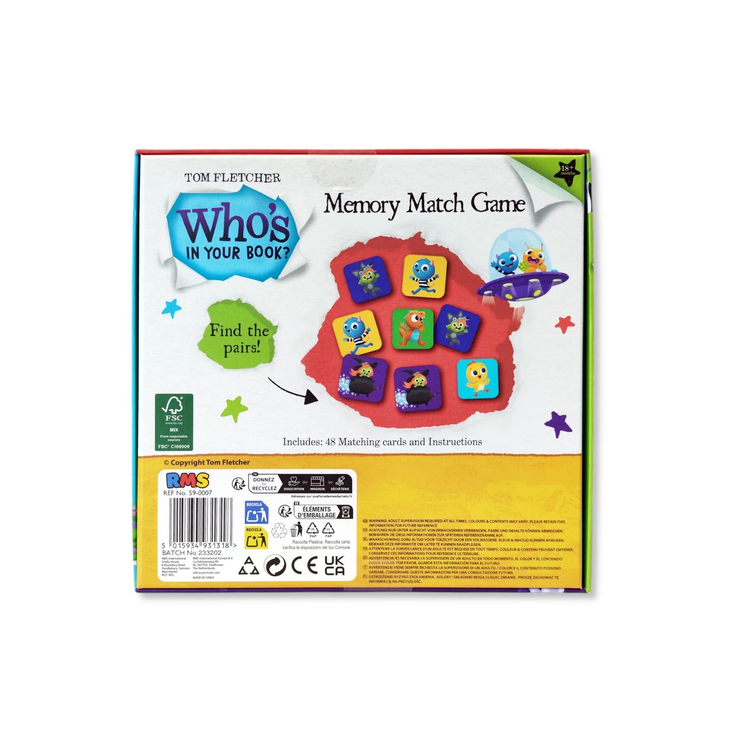 Tom Fletcher Who's In Your Book Memory Match Game
