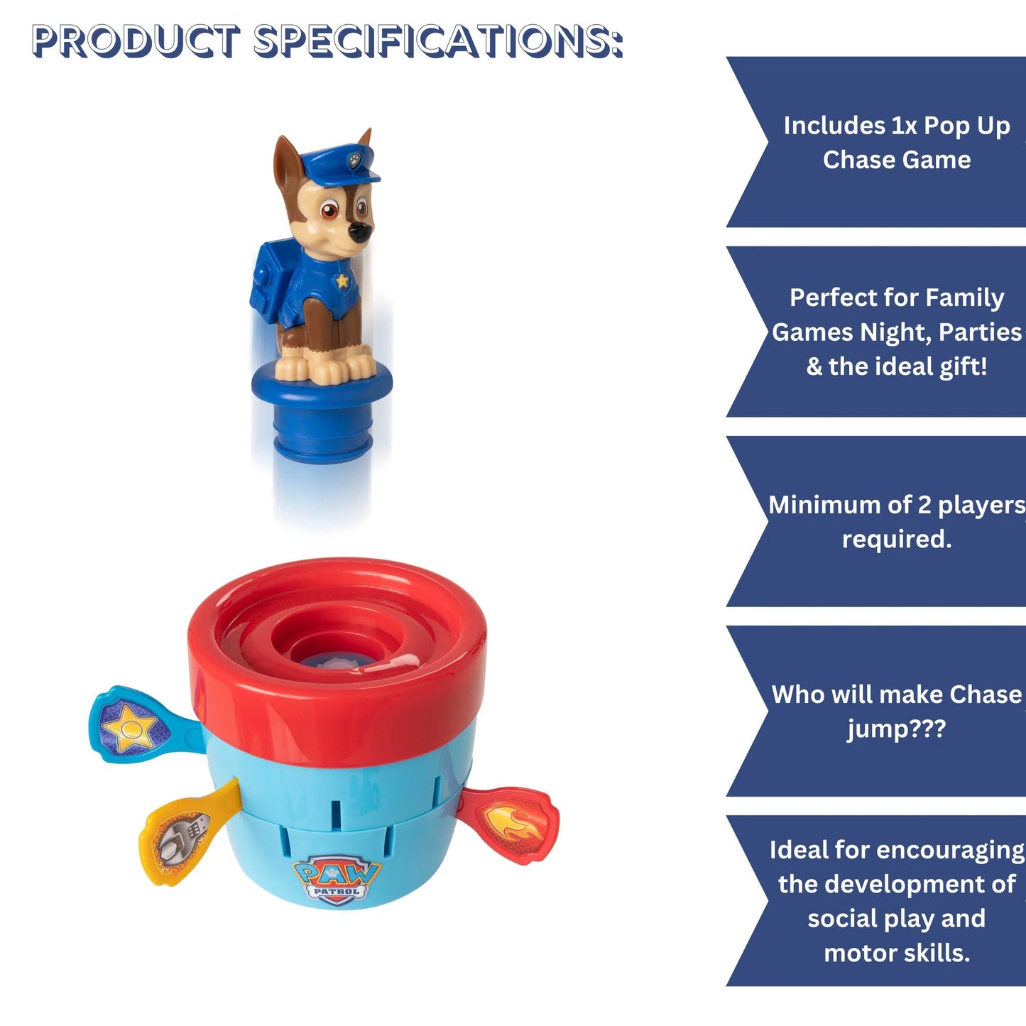 Paw Patrol Pop Up Chase Game - Anilas UK