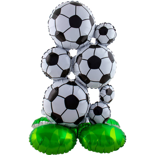 Football Party Floor Standing Foil Balloon Tower - (53 x 77 cm) - Anilas UK