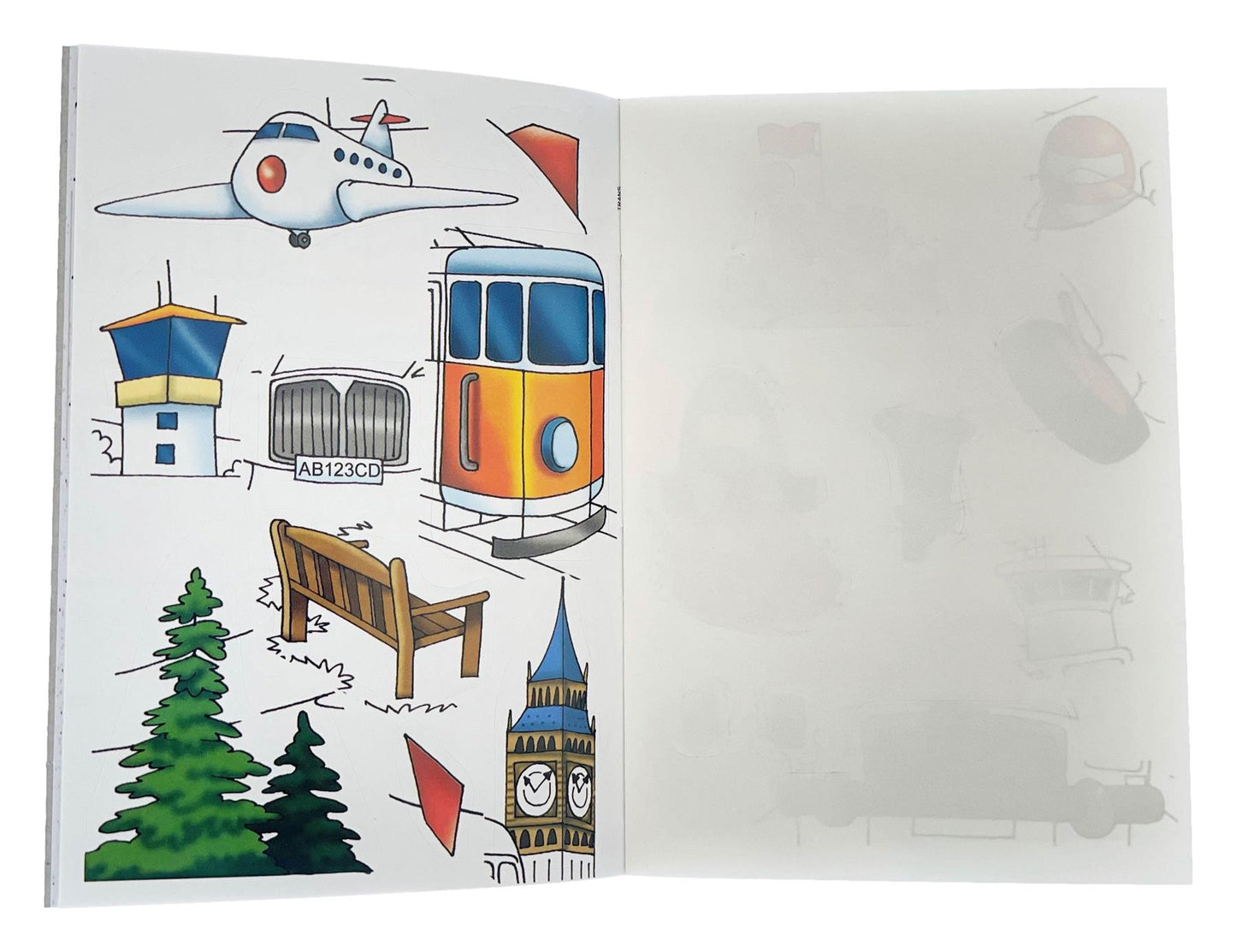Mini Transport Sticker Activity Books - 1 Book - Anilas UK