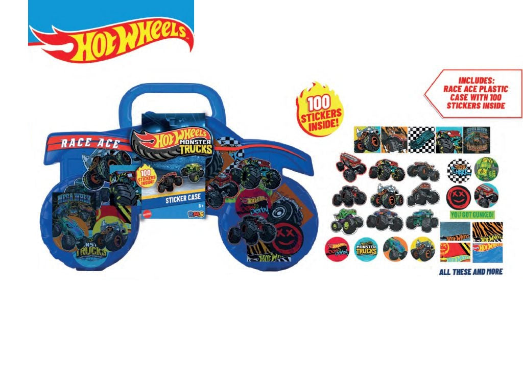 Hot Wheels Monster Trucks Sticker Case