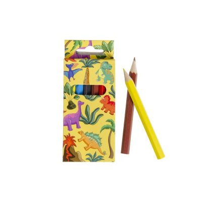 Set of 6 Dinosaur Mini Colouring Pencils - Anilas UK