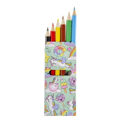 Set of 6 Unicorn Mini Colouring Pencils - Anilas UK