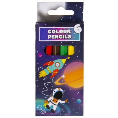 Set of 6 Space Mini Colouring Pencils - Anilas UK