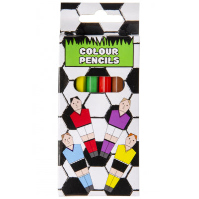 Set of 6 Football Mini Colouring Pencils - Anilas UK