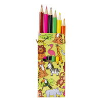 Set of 6 Jungle Mini Colouring Pencils - Anilas UK
