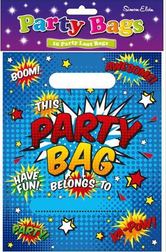 8 Superhero Party Loot Bags - Anilas UK