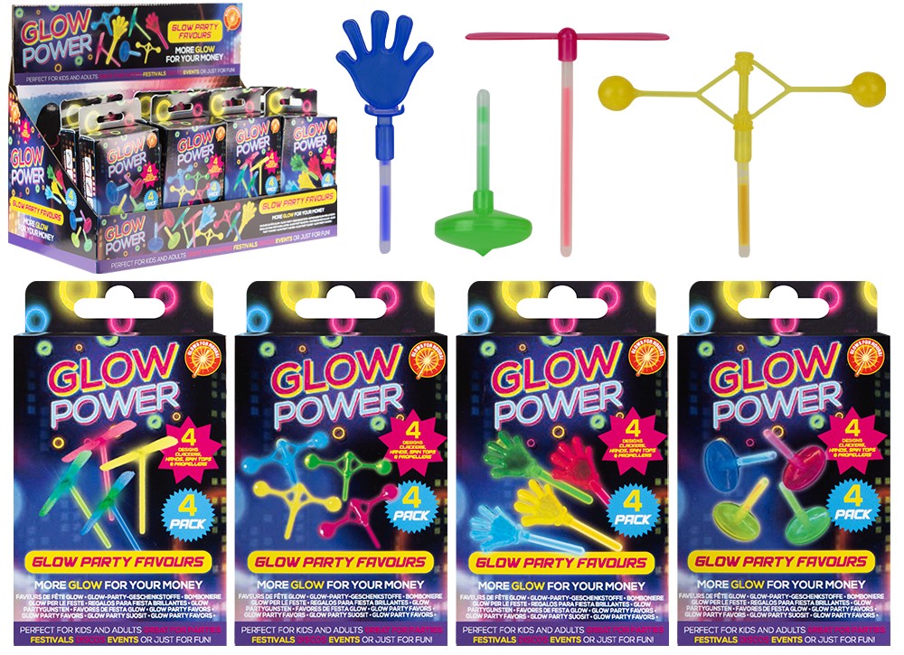Assorted Glow Party Favours - 4 Different Patterns to Choose - Anilas UK