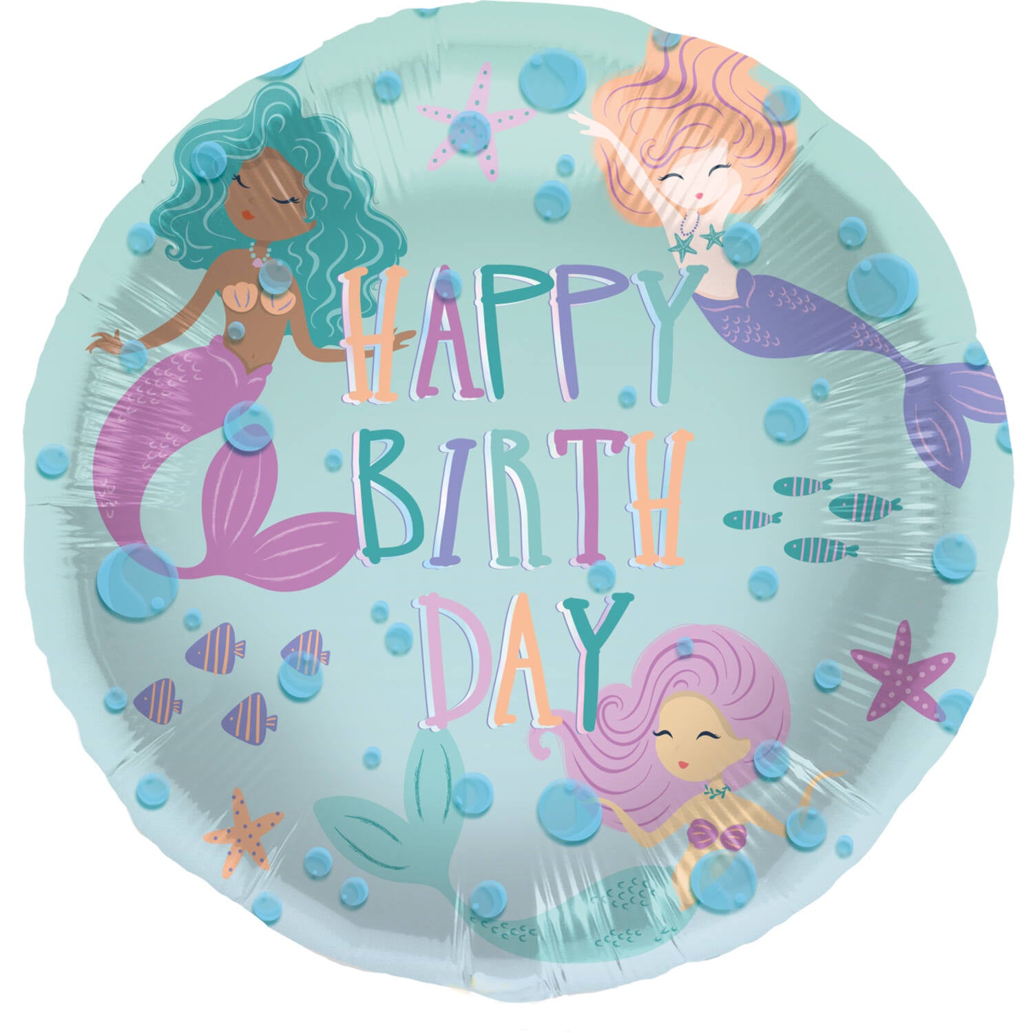 Mermaid Magic Foil Birthday Party Balloon (45 cm) - Anilas UK