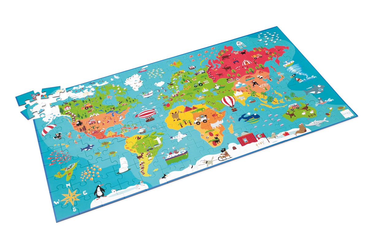 Scratch Puzzle XXL 150pcs – WORLD MAP - Anilas UK