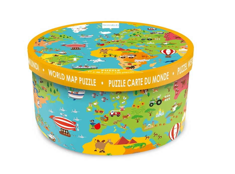 Scratch Puzzle XXL 150pcs – WORLD MAP - Anilas UK
