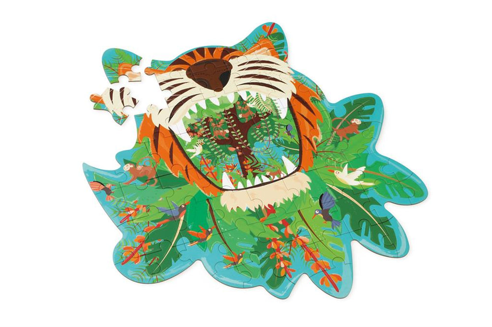 Tiger Contour Jigsaw Puzzle 58pcs