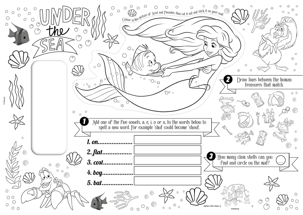 Disney Princess: Tear-Off Activity Placemats - Anilas UK