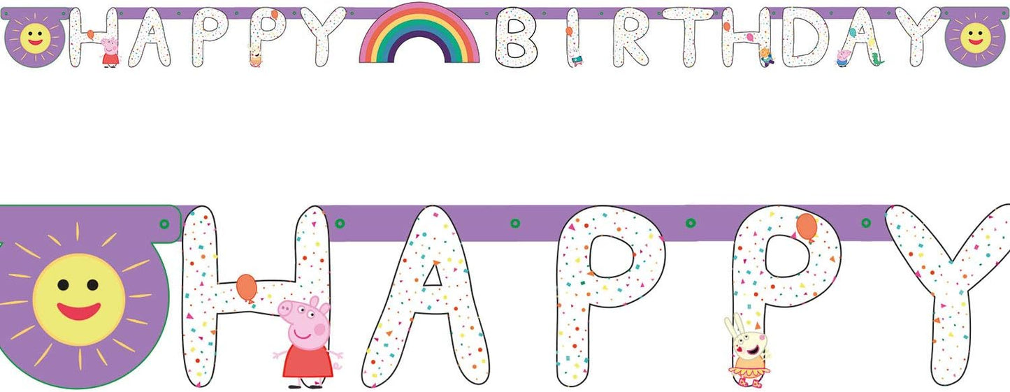 Peppa Pig "Happy Birthday" Party Banner - Anilas UK