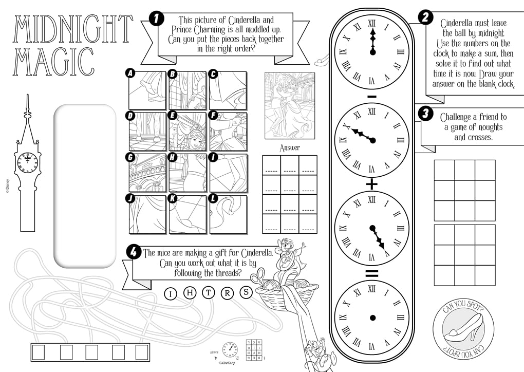 Disney Princess: Tear-Off Activity Placemats - Anilas UK