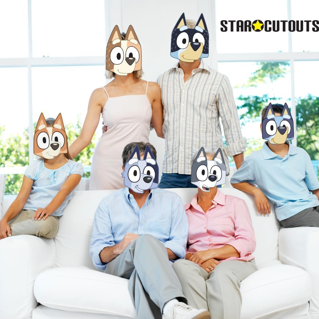 Bluey Family & Friends Party Masks (pack of 6) - Anilas UK