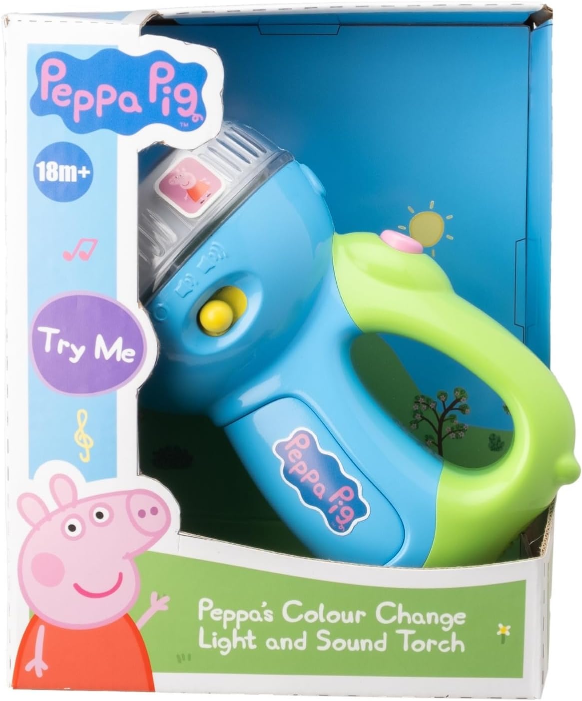 Peppa Pig Colour Change Light & Sound Torch - Anilas UK