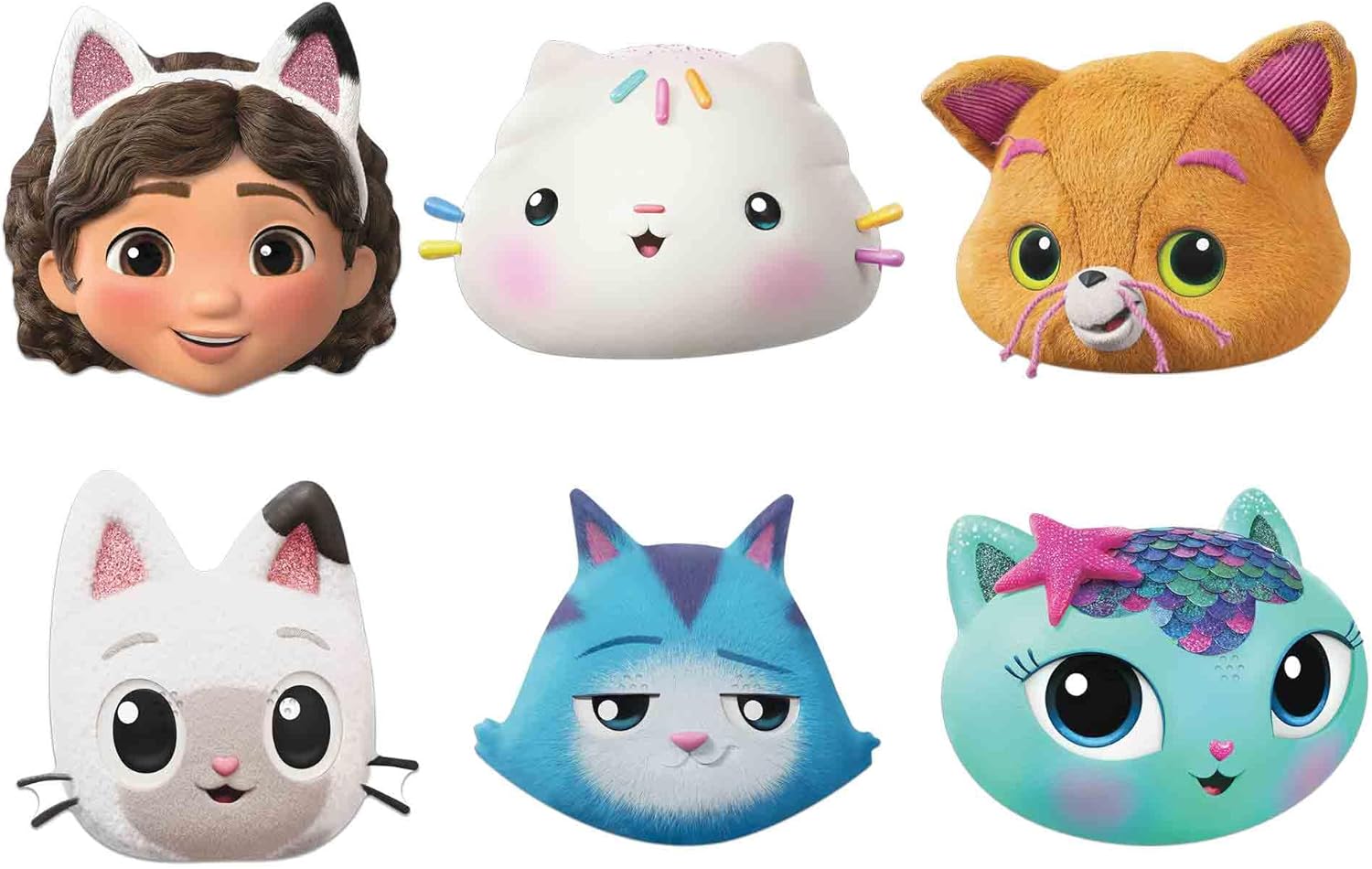 Gabby's Dollhouse Party Masks (pack of 6) - Anilas UK