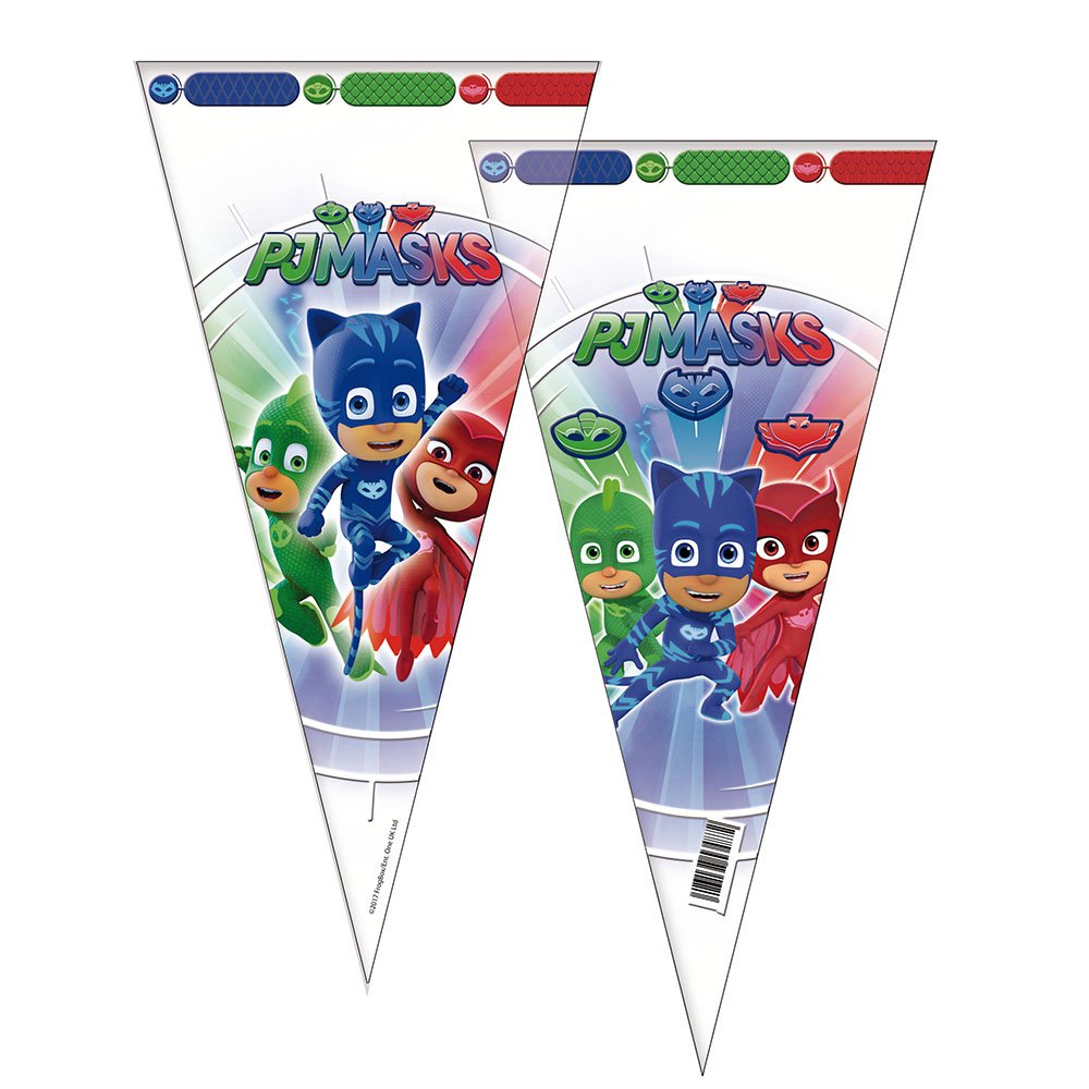 PJ Masks Cone Cellophane Sweet Bags (pack of 6) - Anilas UK