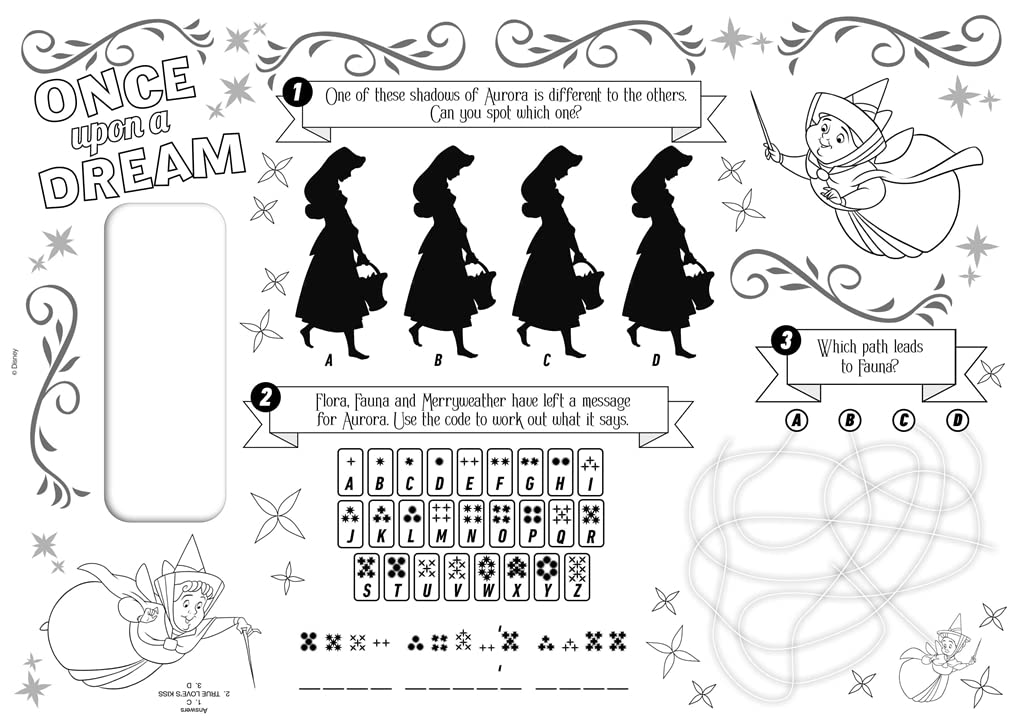 Disney Princess: Tear-Off Activity Placemats - Anilas UK