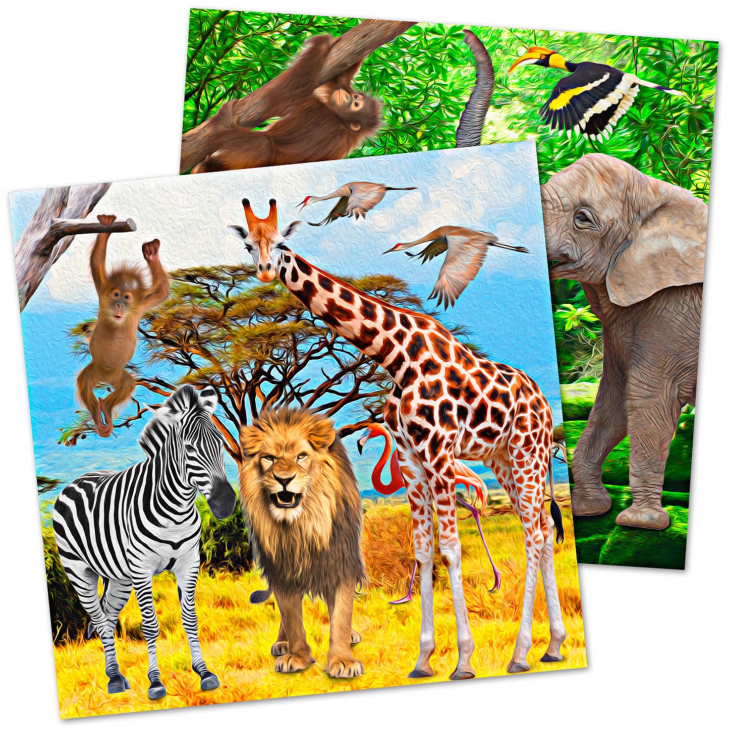 Safari Party Napkins, 33 x 33 cm, 20 Paper Napkins