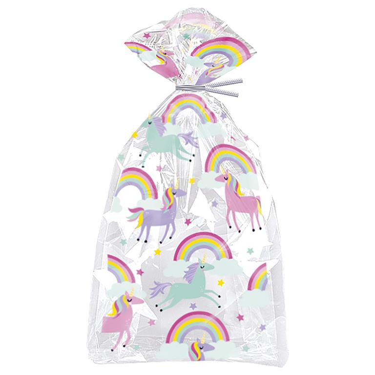 Rainbow & Unicorn Cellophane Bags Pack of 20 - Anilas UK