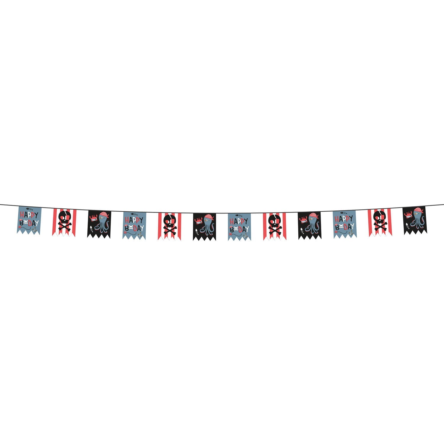 Pirate Party "Happy Birthday" Banner - Anilas UK