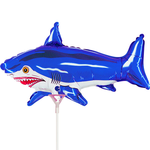 Blue Dolphin Air Fill Foil Mini Shape Balloon 36cm - Anilas UK