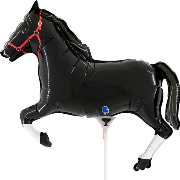 Black Horse Air Fill Mini Shape Balloons (35 cm) - Anilas UK