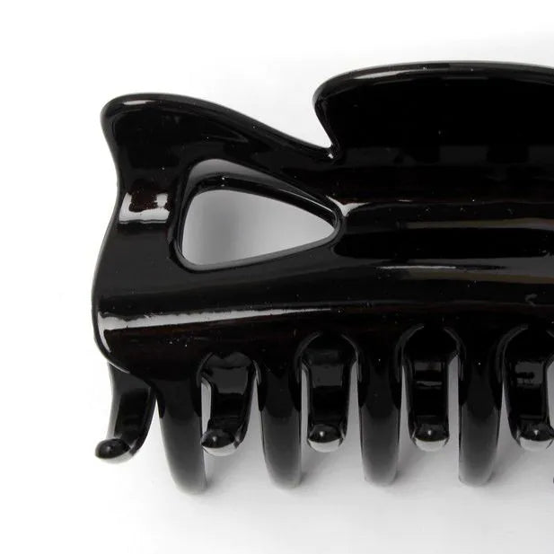 Girl's Black Claw Hairclip, Plastic with Metal Hinge - Anilas UK