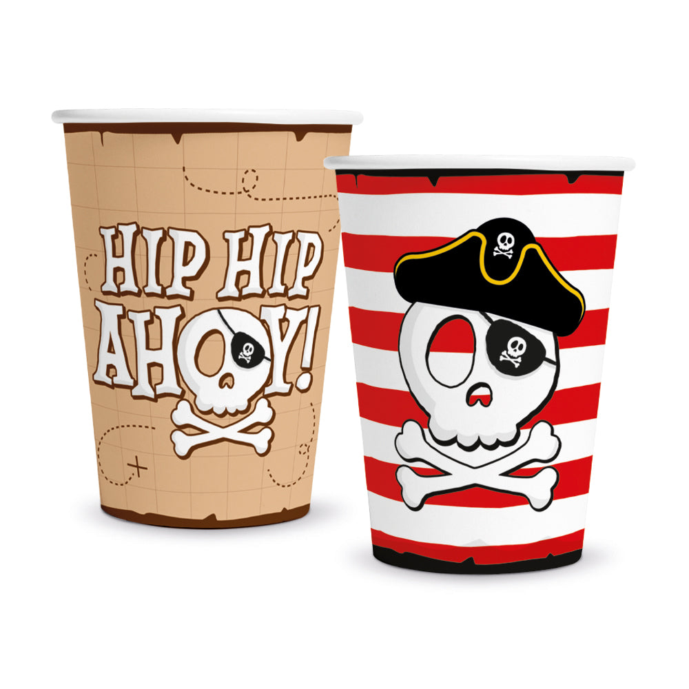Pirate Hip Hip Ahoy Paper Cups (Pack of 8)