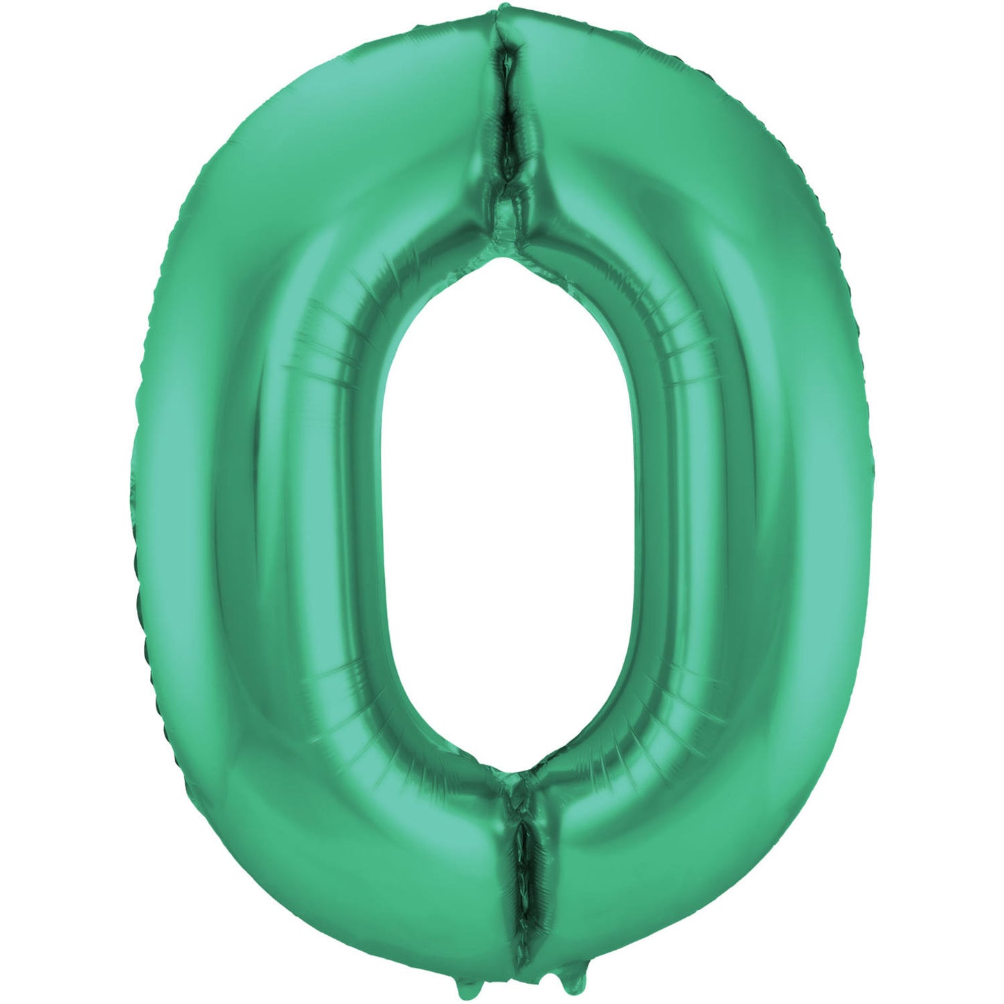 Green Metallic Mat Number 0 Foil balloon, 86cm