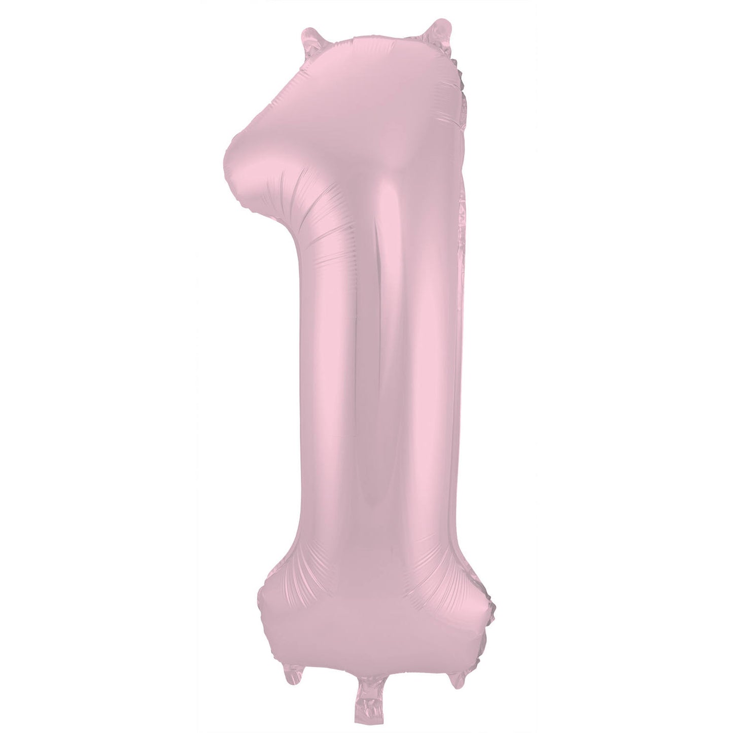 Pastel Pink Metallic Matt Number 1 Foil balloon, 86cm
