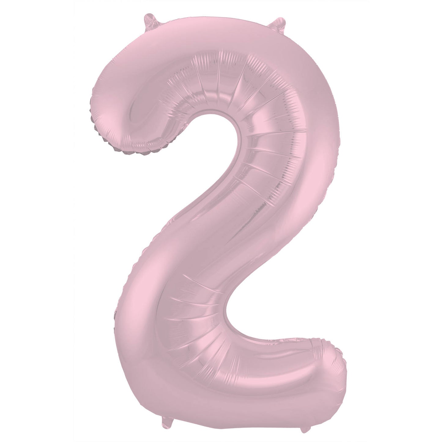 Pastel Pink Metallic Matt Number 2 Foil balloon, 86cm