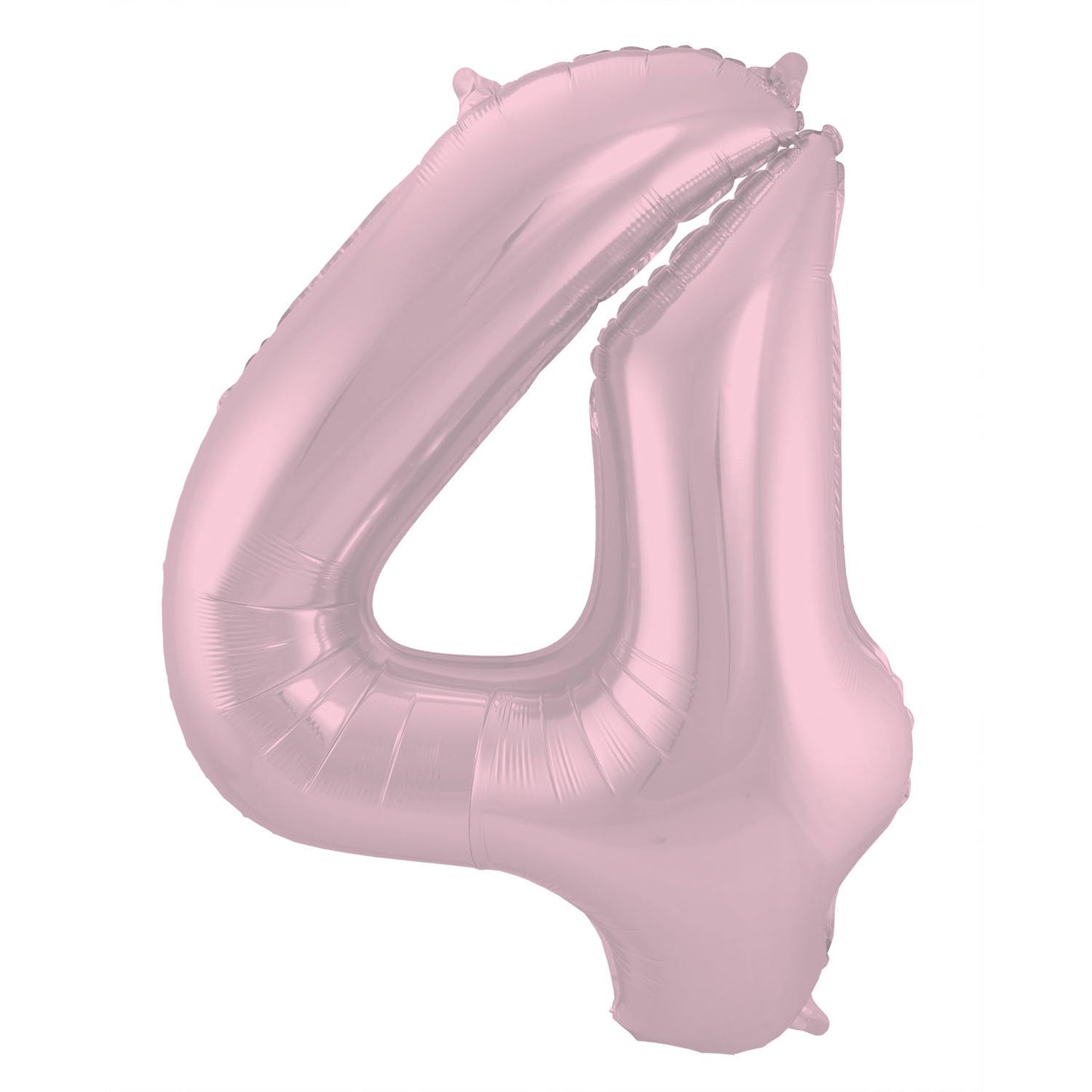 Pastel Pink Metallic Matt Number 4 Foil balloon, 86cm