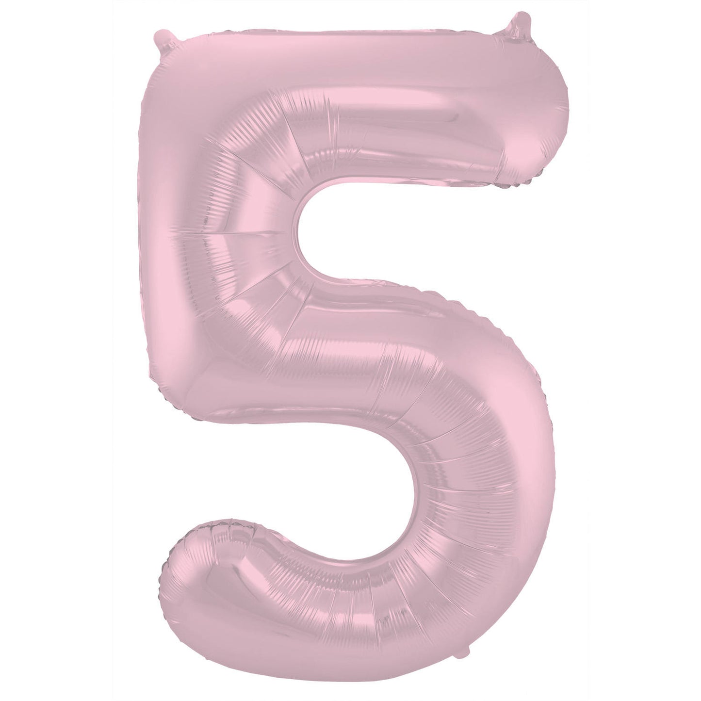 Pastel Pink Metallic Matt Number 5 Foil balloon, 86cm