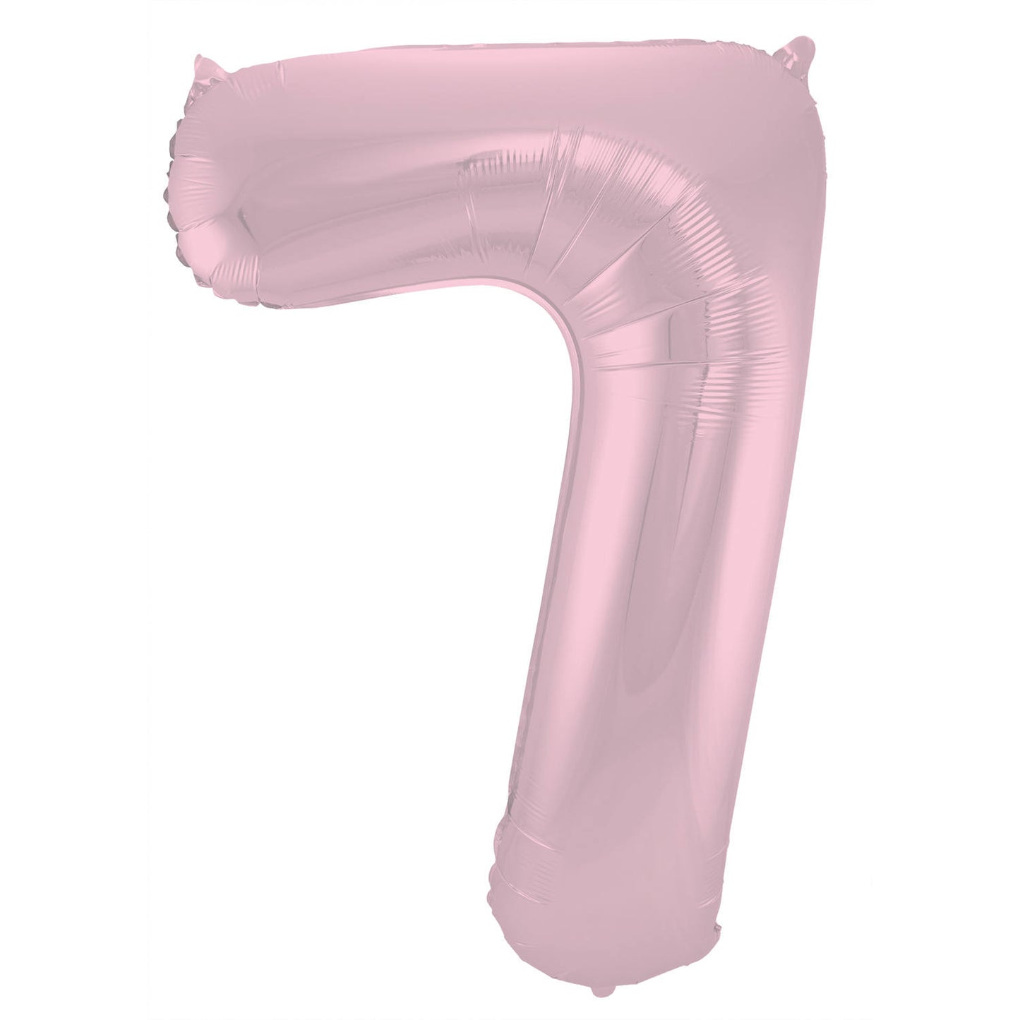 Pastel Pink Metallic Matt Number 7 Foil balloon, 86cm