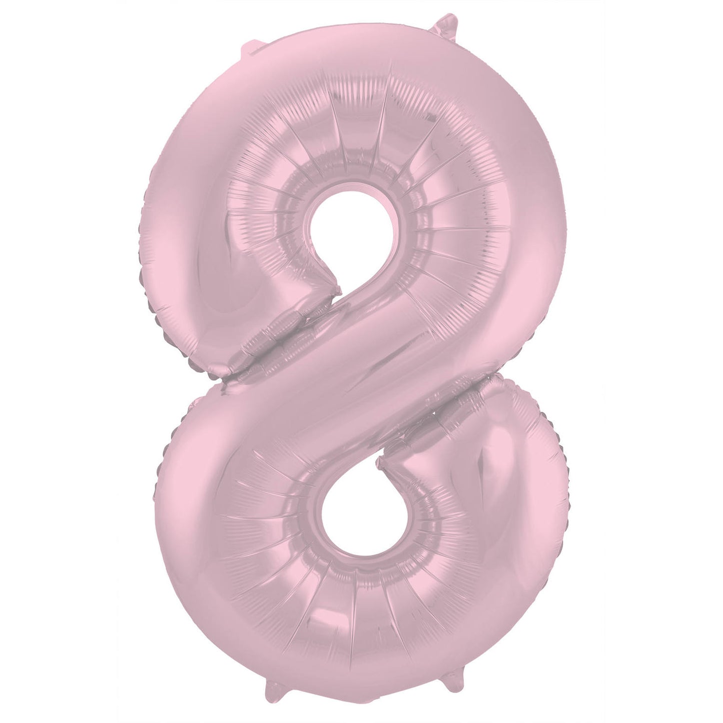 Pastel Pink Metallic Matt Number 8 Foil balloon, 86cm