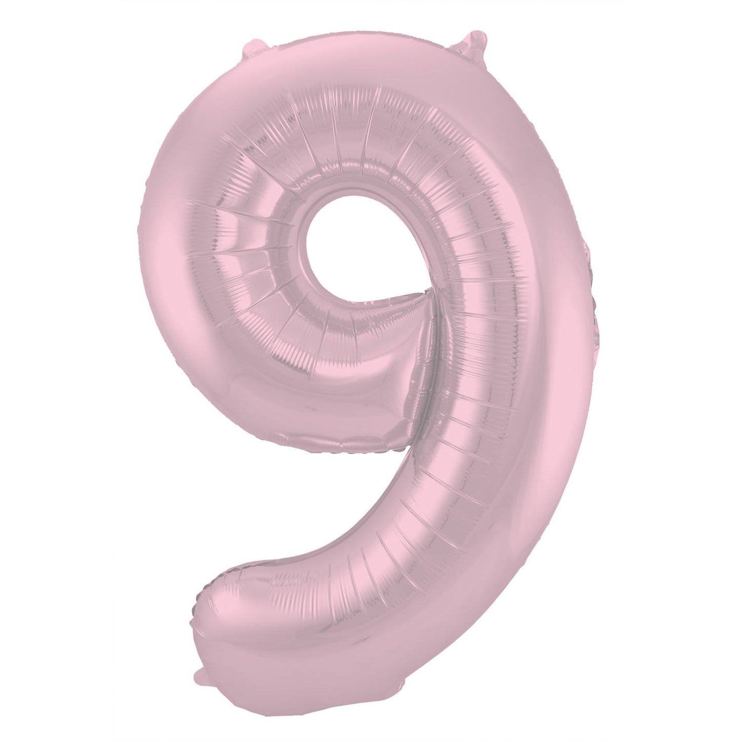 Pastel Pink Metallic Matt Number 9 Foil balloon, 86cm