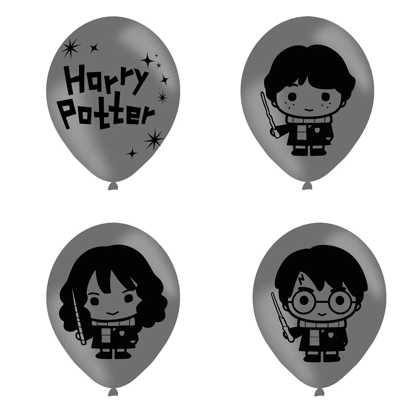 Harry Potter 4 Sided Latex Balloons 27.9cm/11" (Pack of 6) - Anilas UK