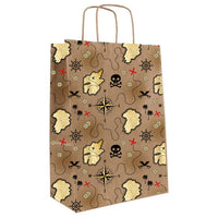 Treasure Island Paper Kraft Bags (Pack of 8)