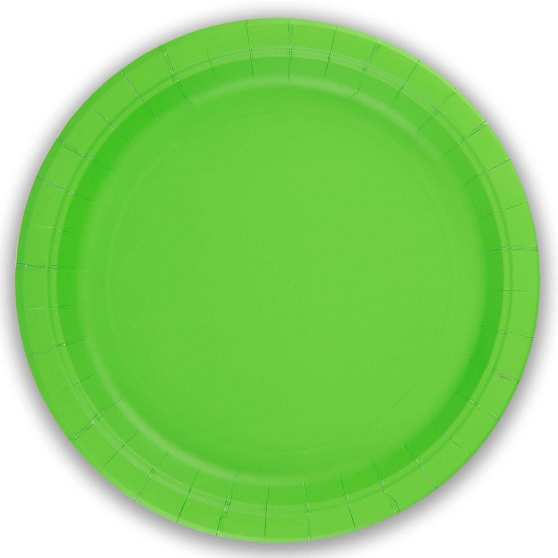Lime Green Paper Plates - 23cm - Plastic Free (Pack of 8) - Anilas UK