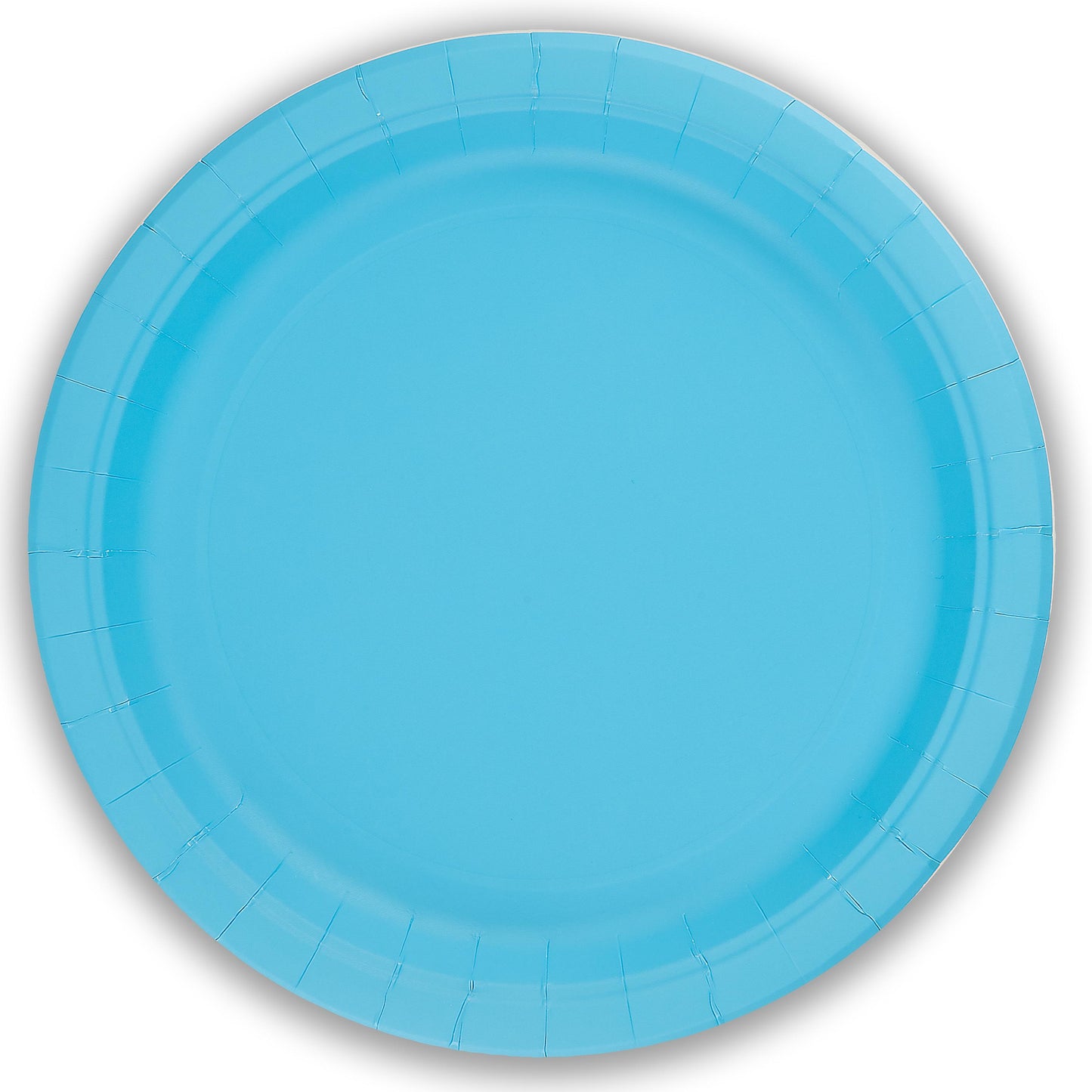 Light Blue Paper Plates - 23cm - Plastic Free (Pack of 8) - Anilas UK