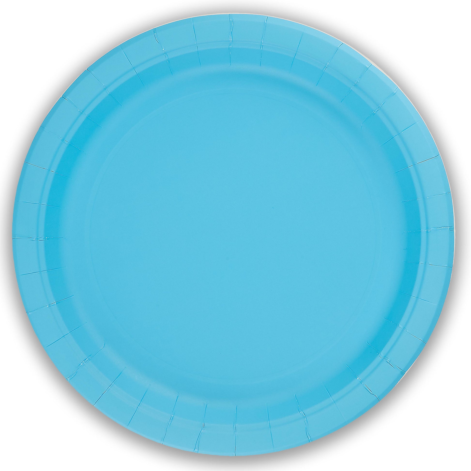 Light Blue Paper Plates - 23cm - Plastic Free (Pack of 8) - Anilas UK