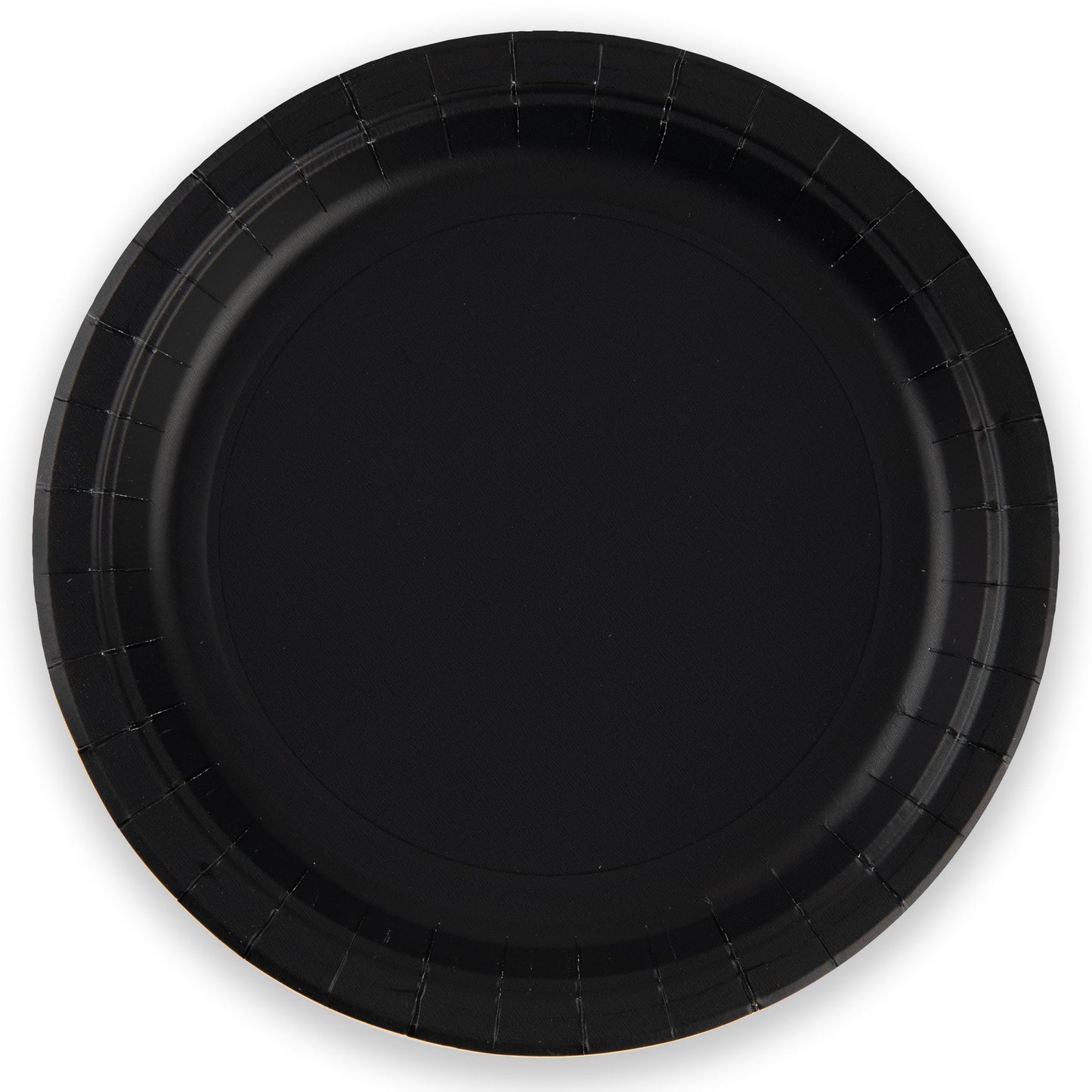 Black Paper Plates - 23cm - Plastic Free (Pack of 8) - Anilas UK