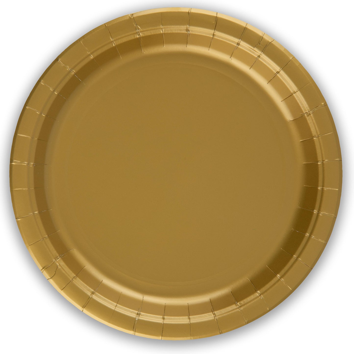 Gold Paper Plates - 23cm - Plastic Free (Pack of 8) - Anilas UK