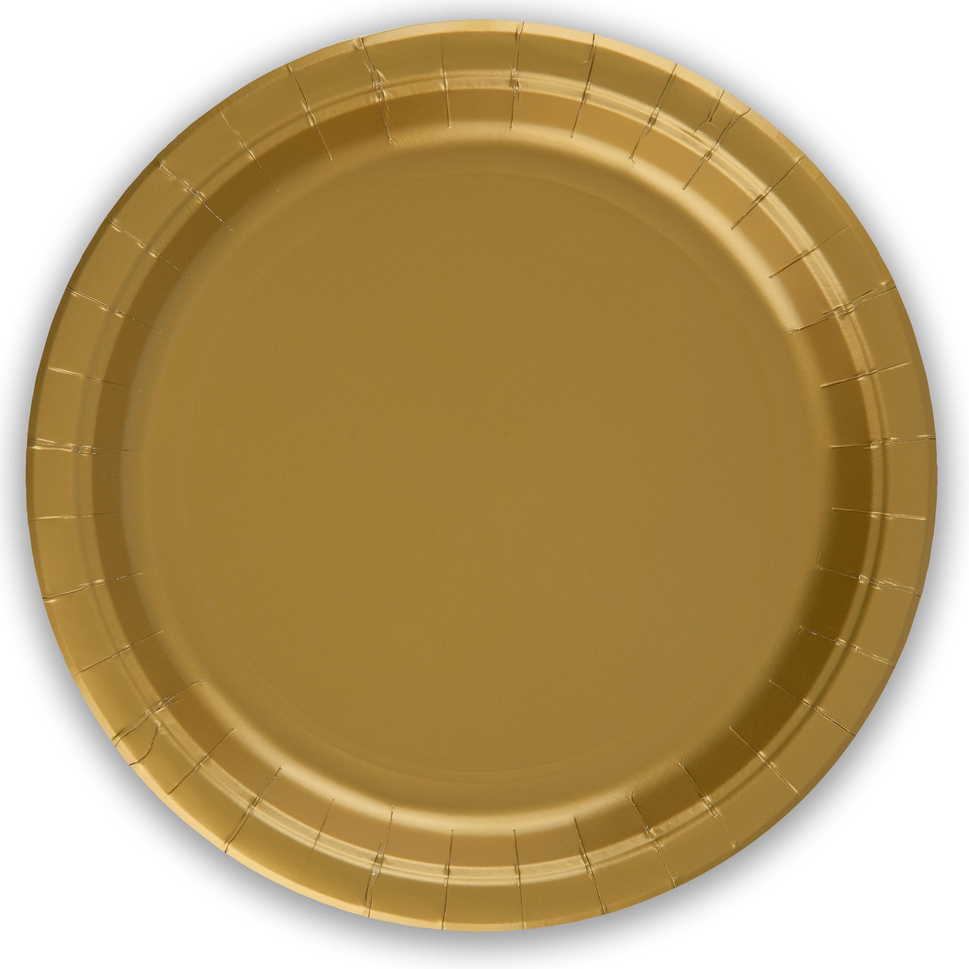 Gold Paper Plates - 23cm - Plastic Free (Pack of 8) - Anilas UK